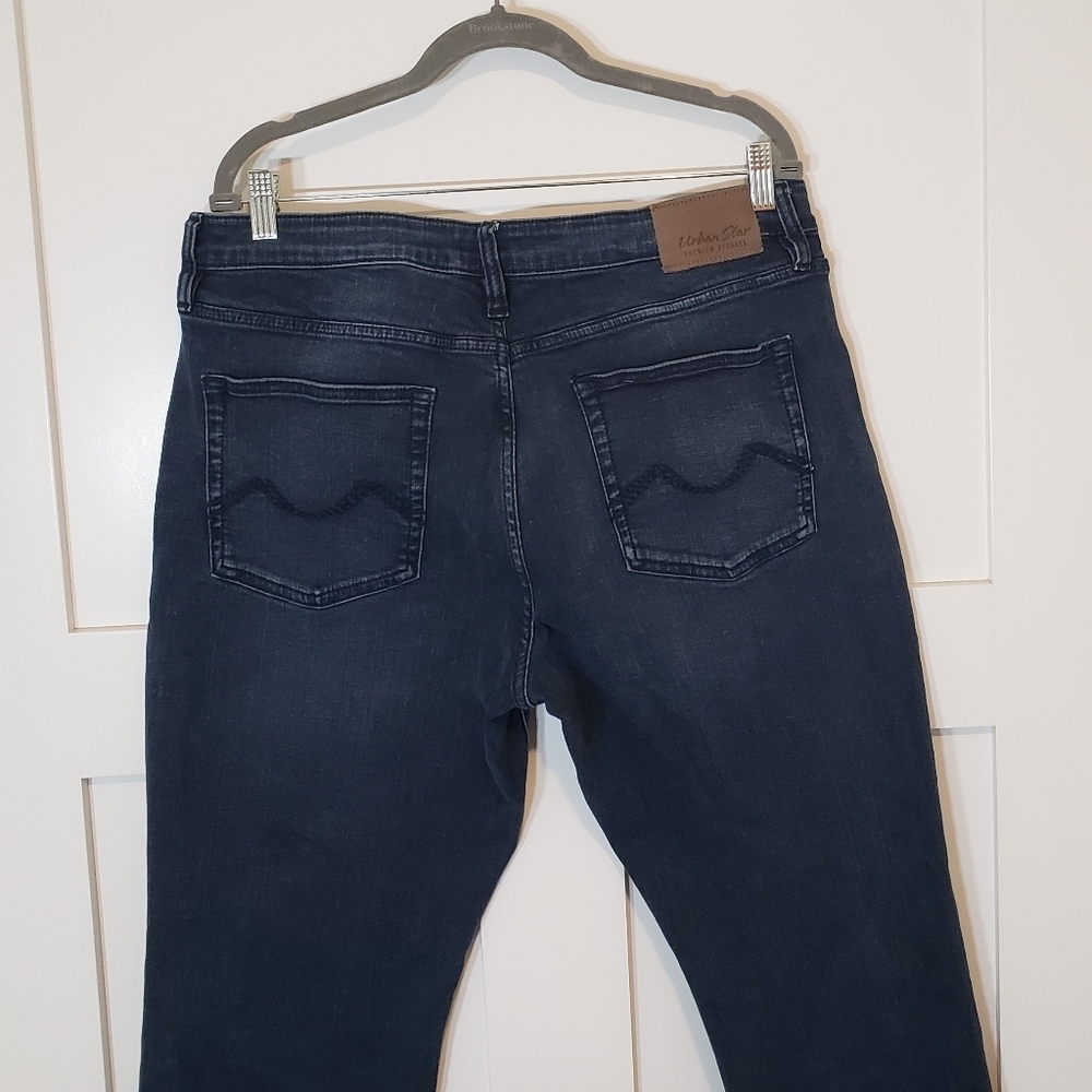 Urban Star Estilo Denim Blue Jeans Hi Rise Stretch Darkwash Size 36 X 30 - Picture 8 of 14
